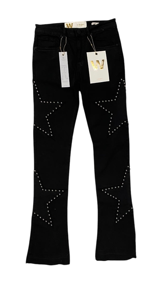 Stacked Fit Jet Black Jeans