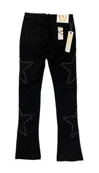 Stacked Fit Jet Black Jeans