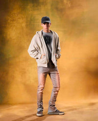 Stacked Fit Blue Grey Wash Jeans