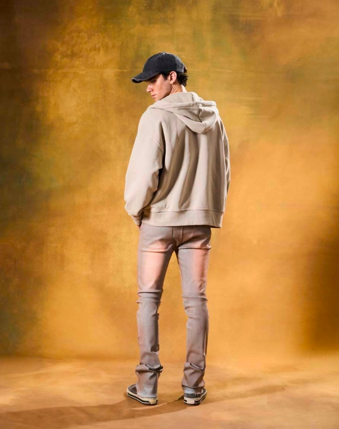 Stacked Fit Blue Grey Wash Jeans