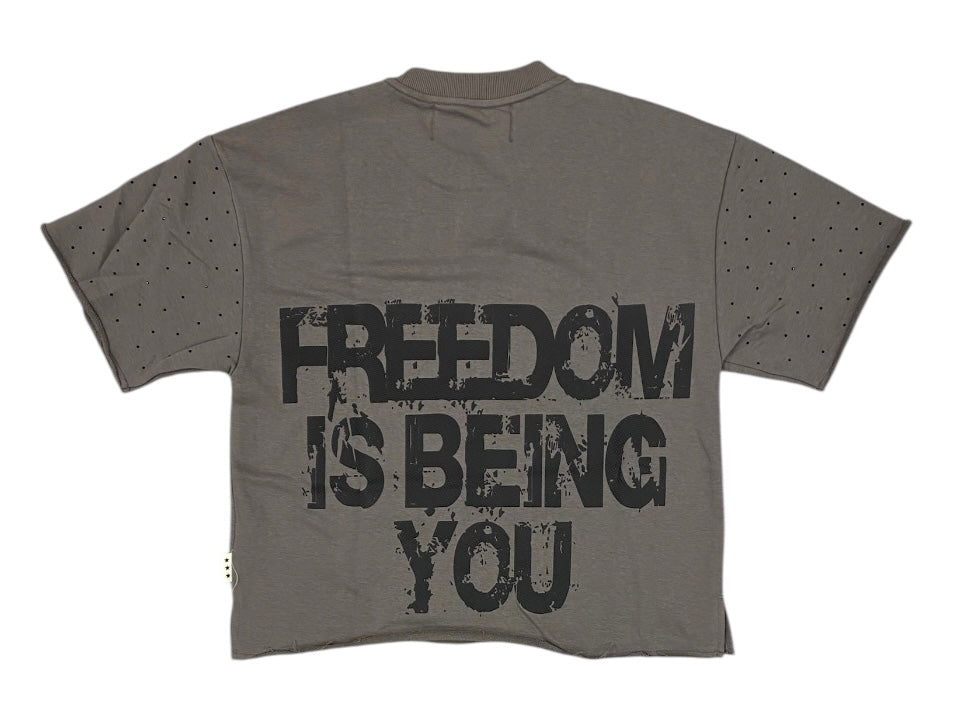 Freedom Is Being You Cropped T-Shirt