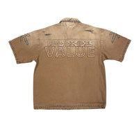 Rare Pace Denim zip up shirt wheat RJ6064
