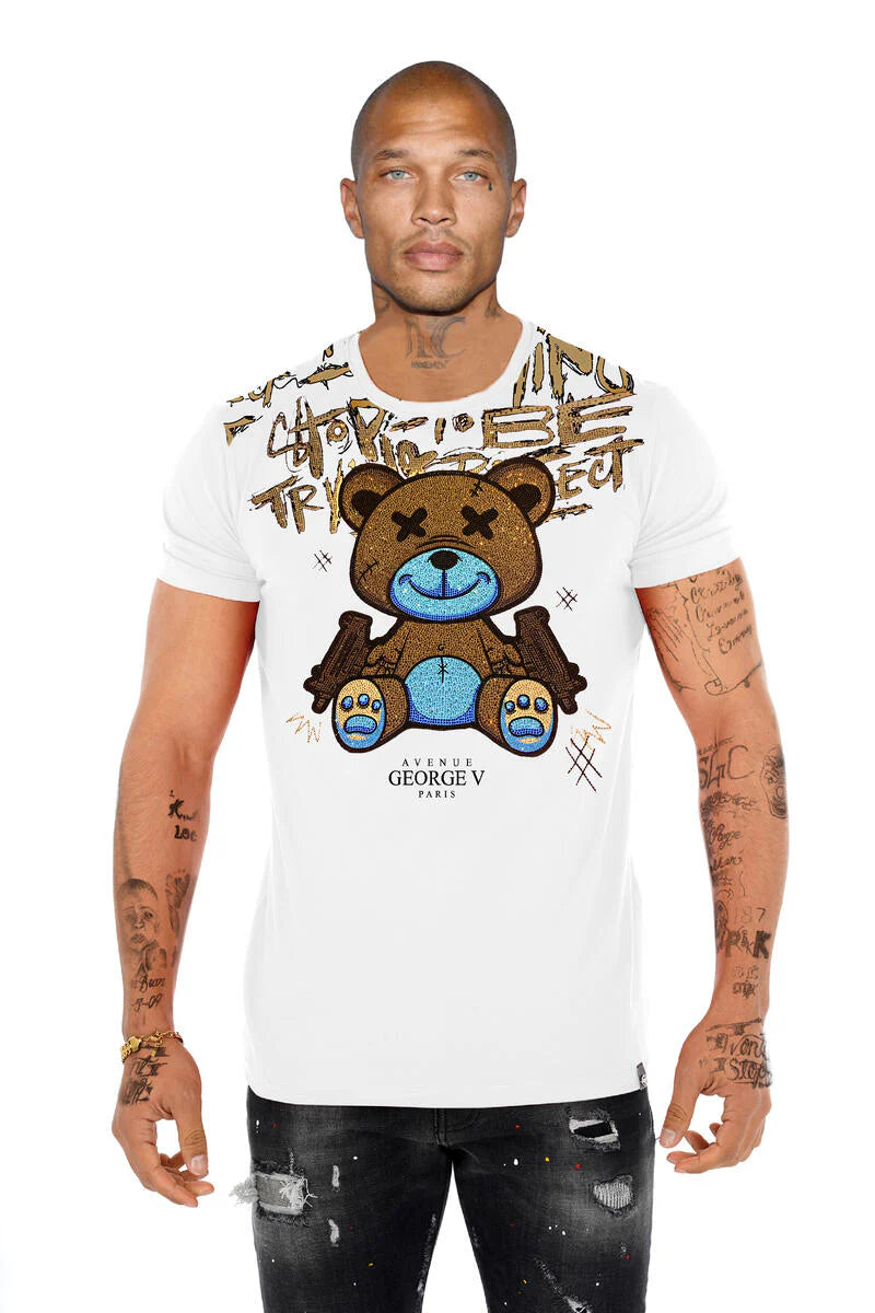 George V 'Uzi Bear' Tee (White)