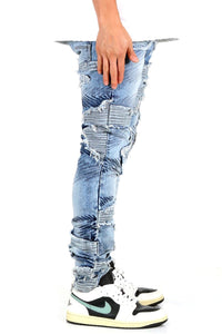 Kleep SPHERE Men's Premium Heavy Washed Skinny Denim Pants