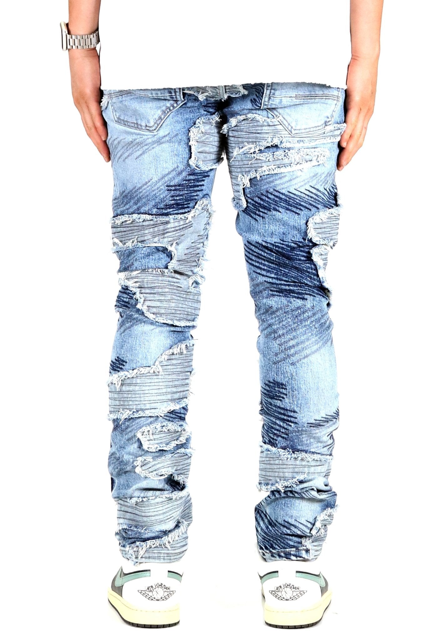 Kleep SPHERE Men's Premium Heavy Washed Skinny Denim Pants