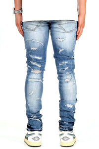 Kleep PINO Men's Premium Heavy Washed Skinny Denim Pants