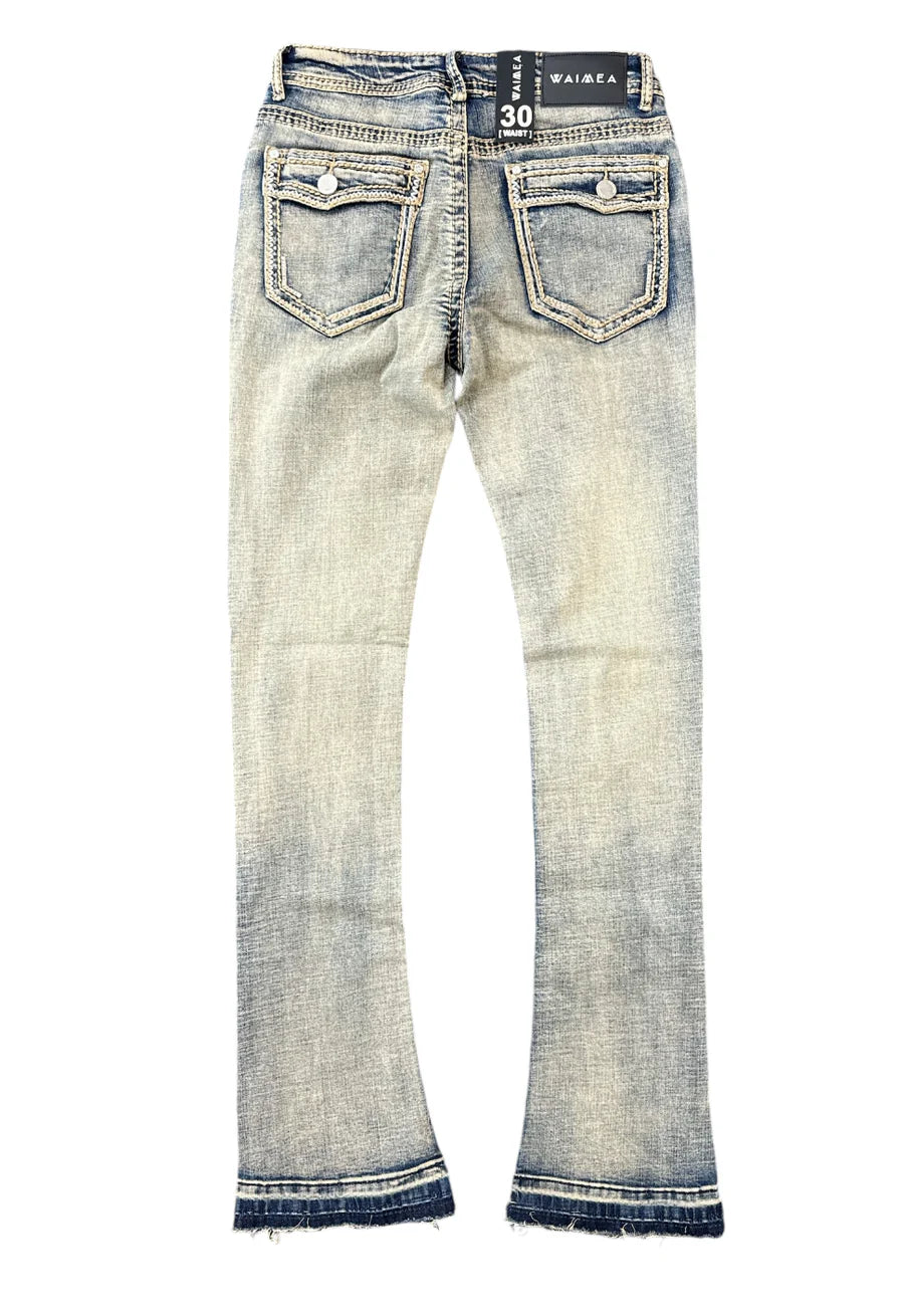 Waimea 'Ripple' Stacked Denim (Vintage Wash)