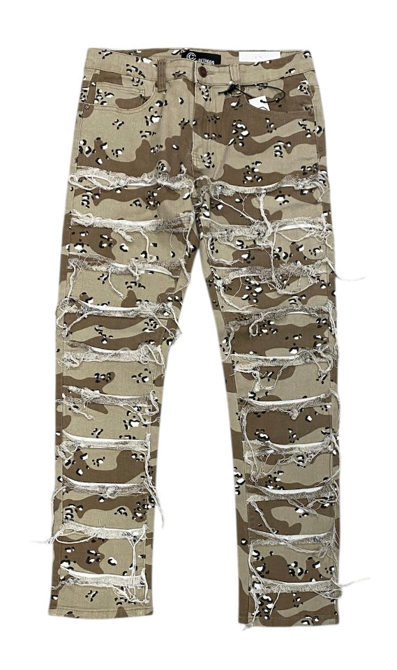 Octagon Stretch / Skinny Fit Bleached Men’s Jeans