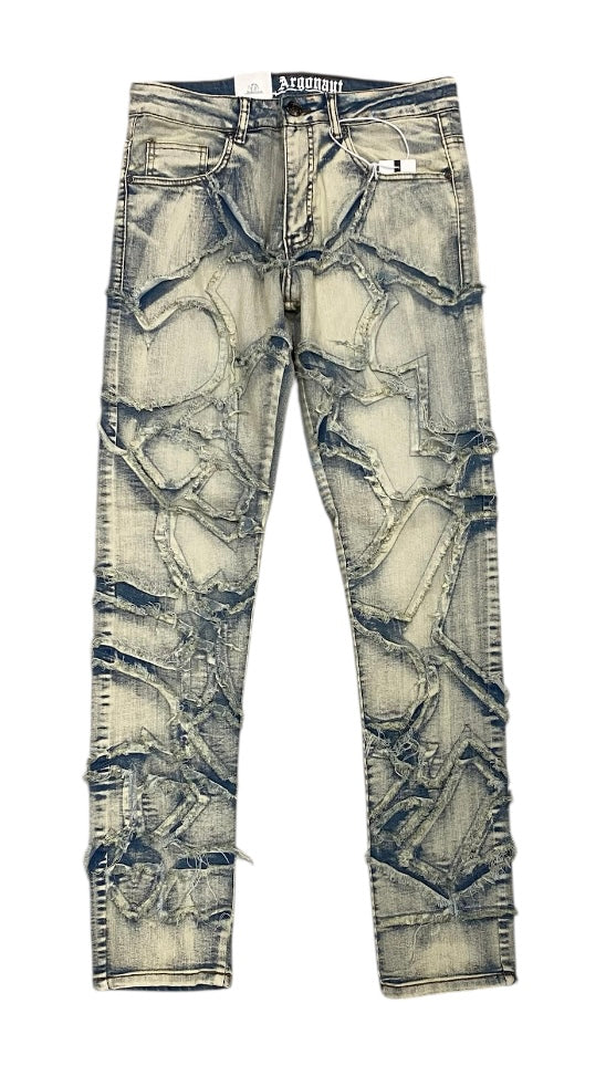 SKINNY ANT.BLUE WASH JEANS P2435A