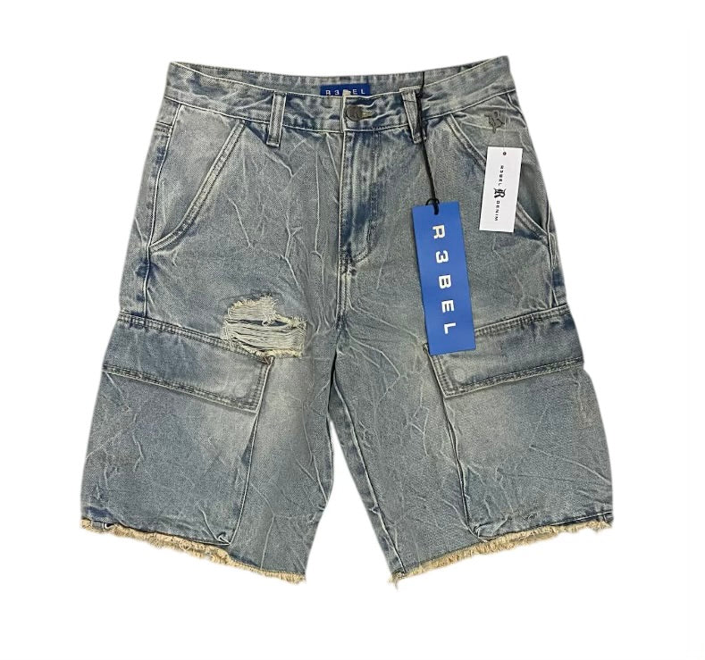 Rebel Denim cargo shorts 651-962-LVN