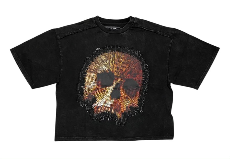 Spike skull cropped Tshirt
