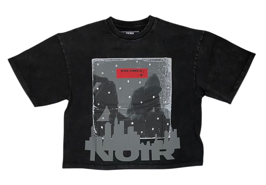Volume cropped shirt Black