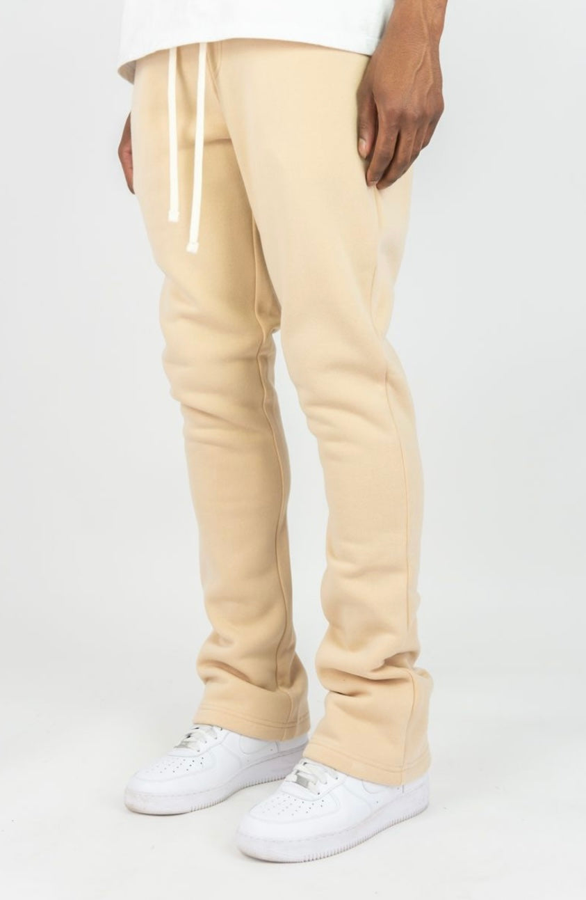 STACKED FLEECE PANTS khaki