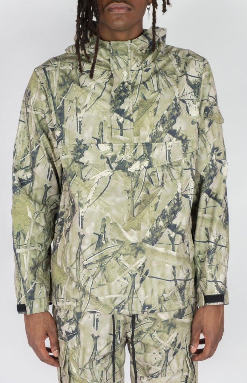 SAGE CAMO NYLON ANORAK