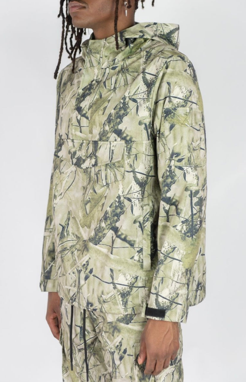 SAGE CAMO NYLON ANORAK