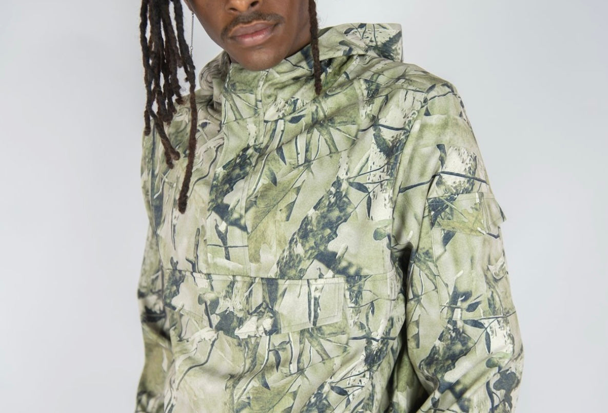 SAGE CAMO NYLON ANORAK