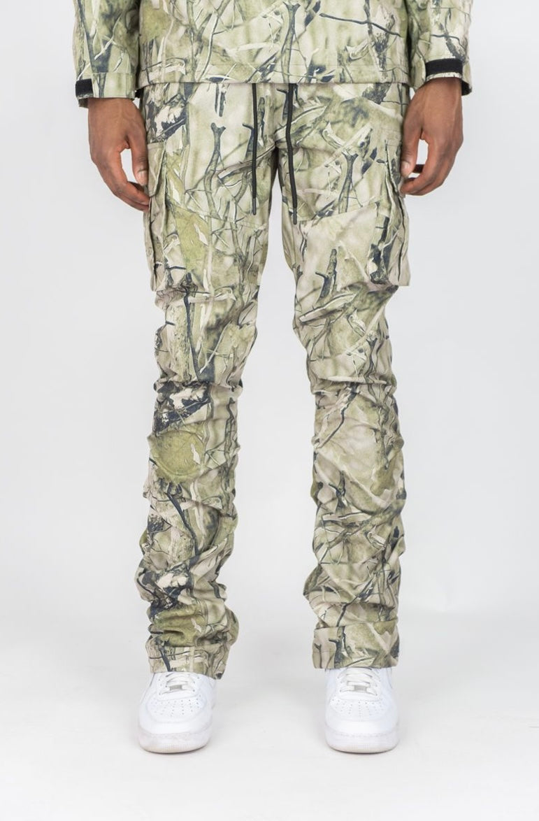 SAGE CAMO NYLON CARGO PANTS