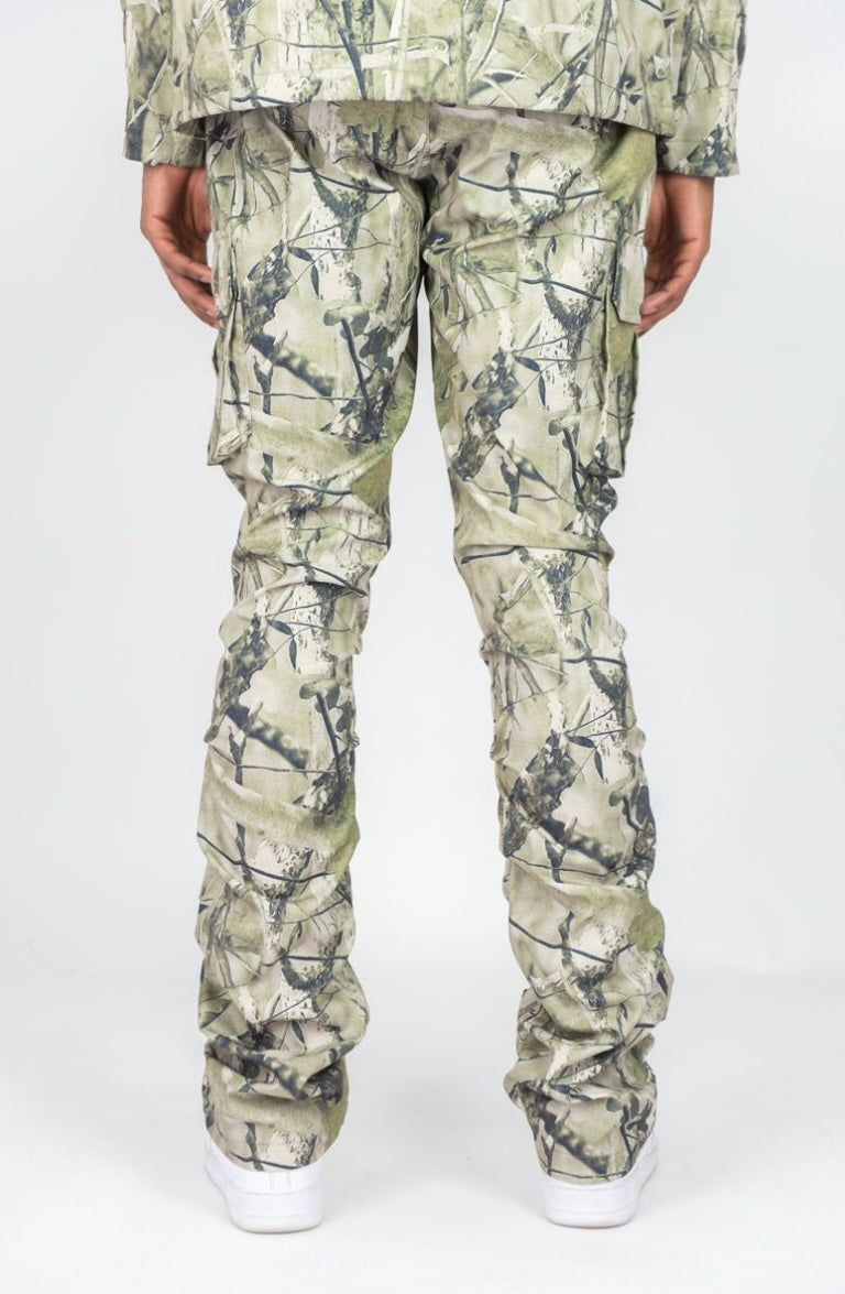 SAGE CAMO NYLON CARGO PANTS