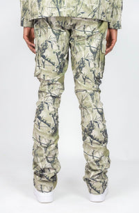 SAGE CAMO NYLON CARGO PANTS