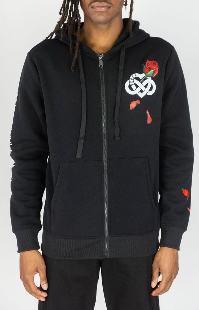 INFINITE AMOUR FULLZIP HOODIE ( black )