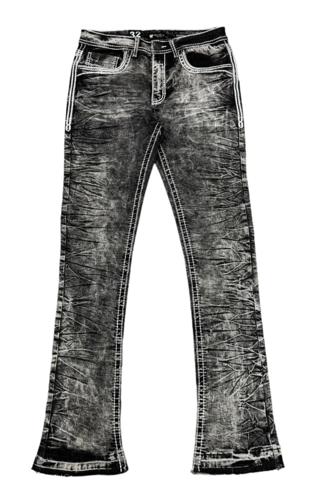 MEN’S WAIMEA STACKED FIT BLACK WASH JEANS