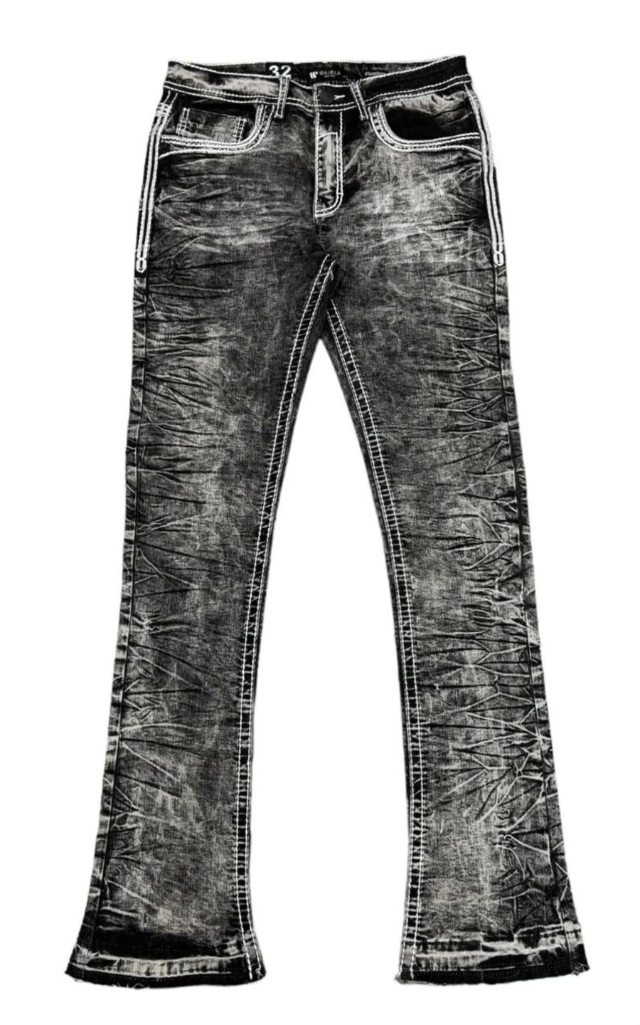 MEN’S WAIMEA STACKED FIT BLACK WASH JEANS