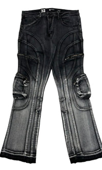 MEN’S WAIMEA STACKED FIT BLACK WASH JEANS