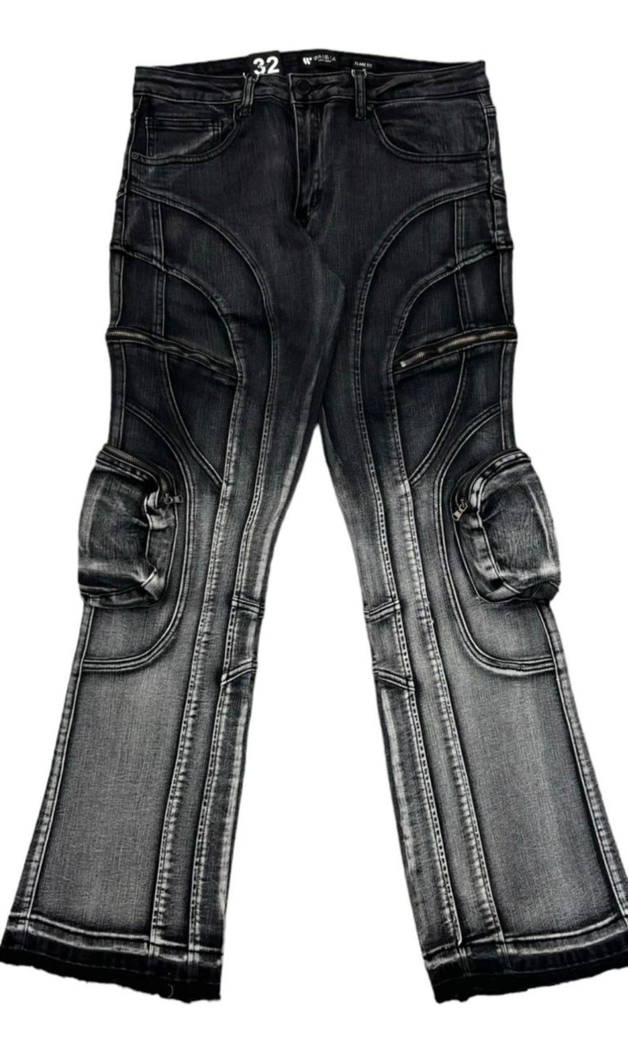 MEN’S WAIMEA STACKED FIT BLACK WASH JEANS