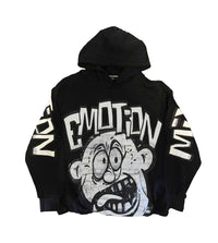 BLACK CROPPED MONSTER HOODIE