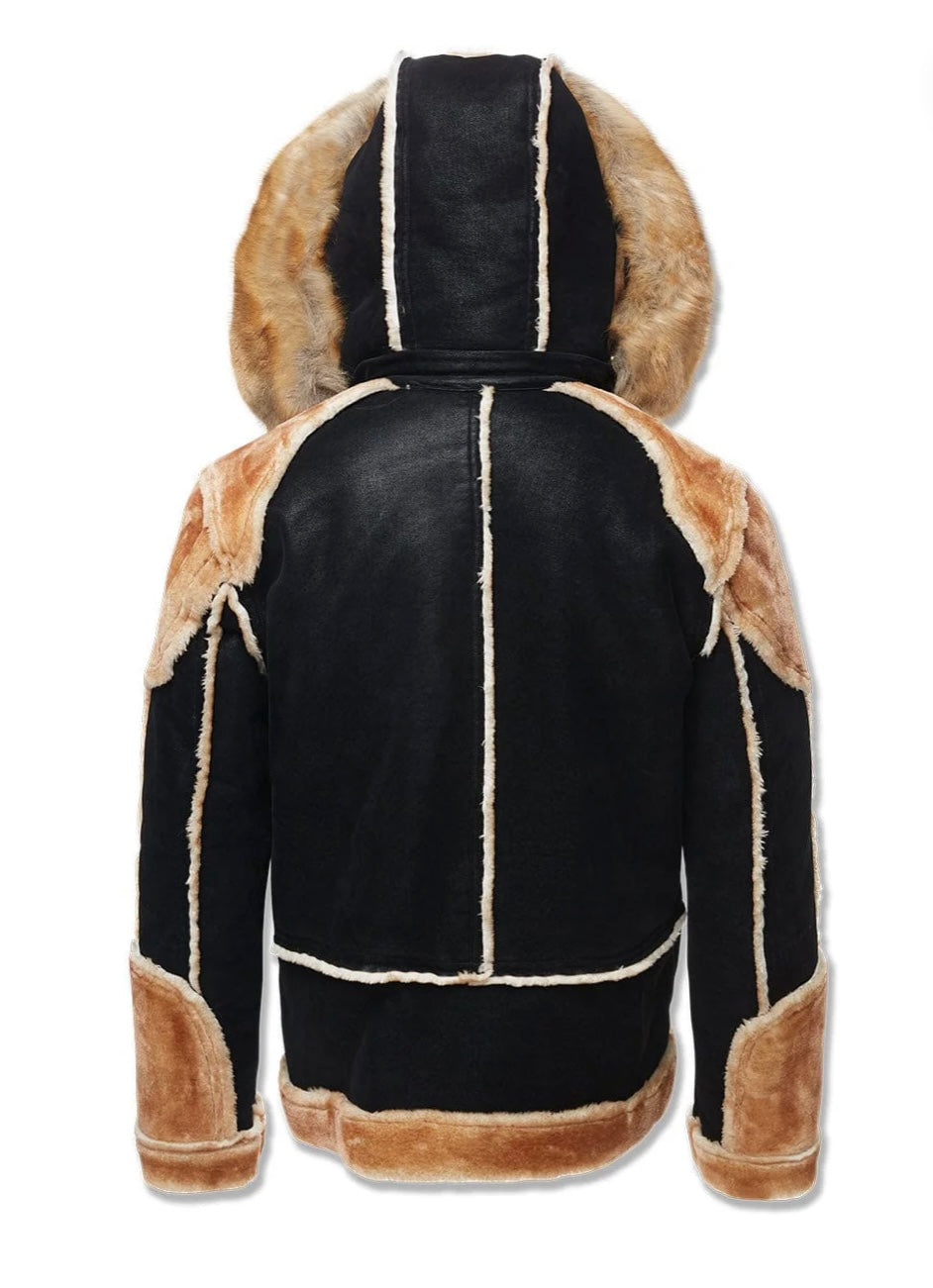 Men's El Jefe Shearling Moto Jacket black coffee