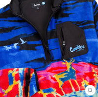 Tree Division All Over Print Polar Fleece Half Zip Jacket