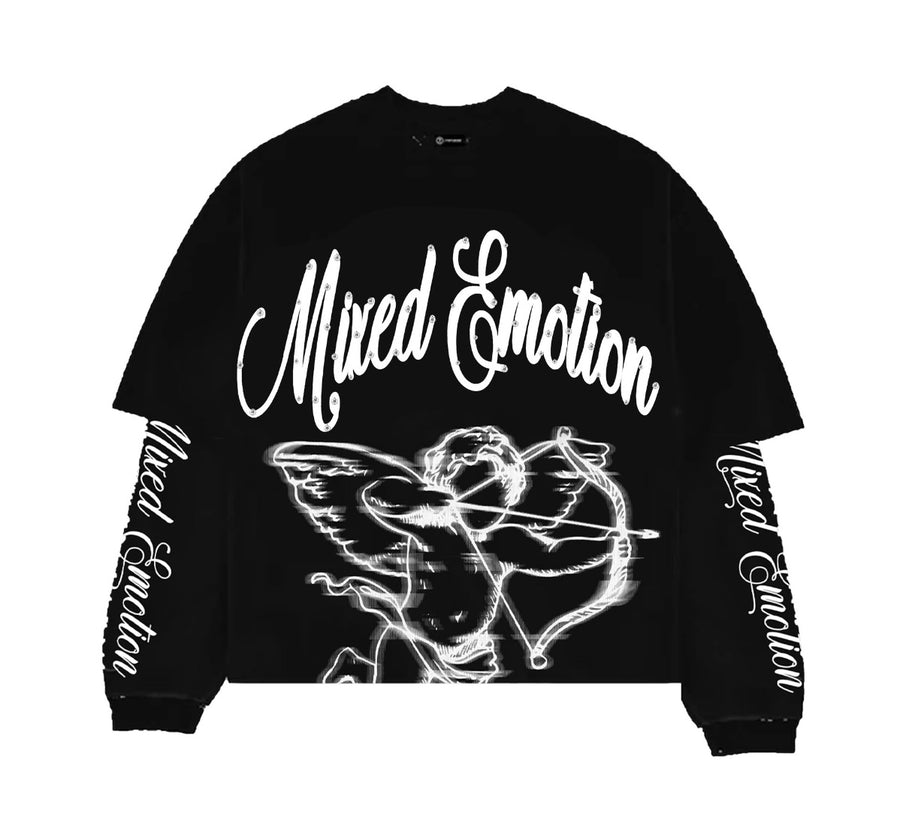 Black  "Blur" Thermal Long Sleeve
