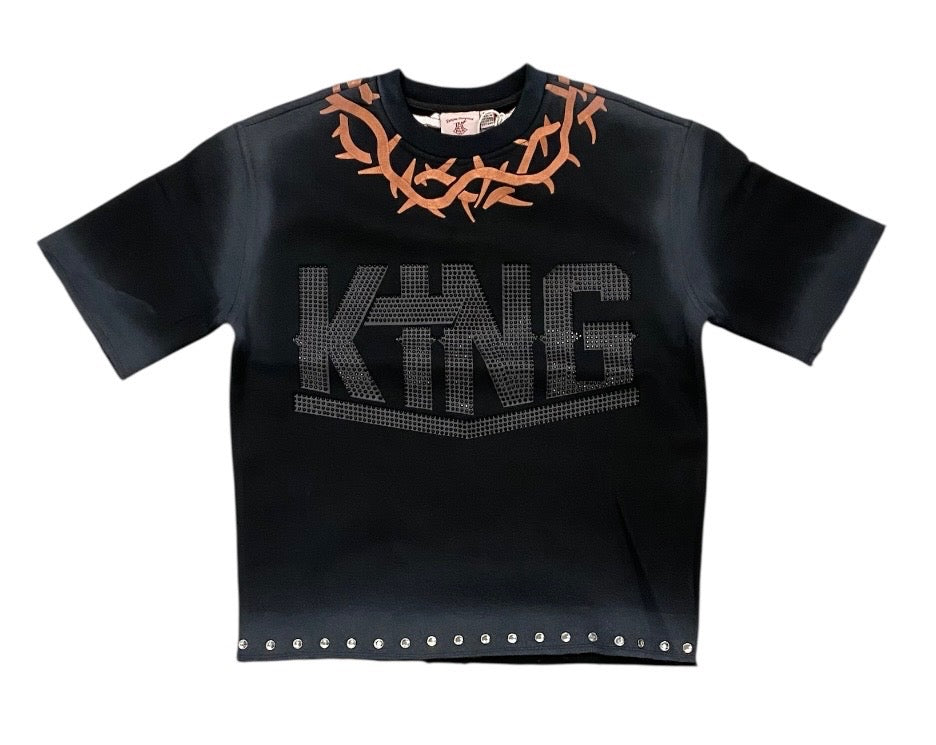 King cropped shirt Black