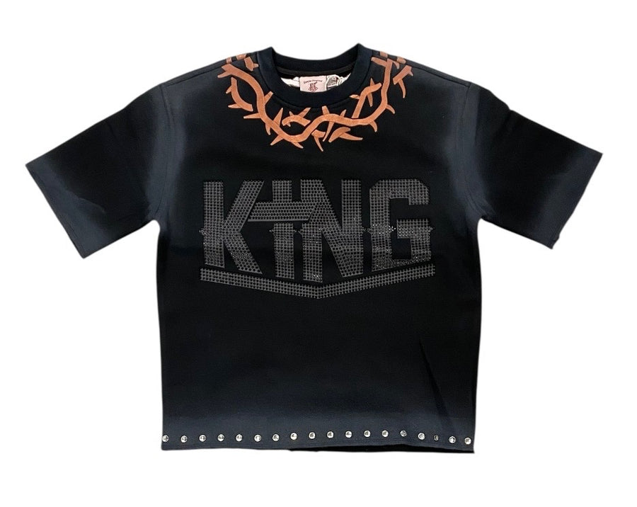 King cropped shirt Black