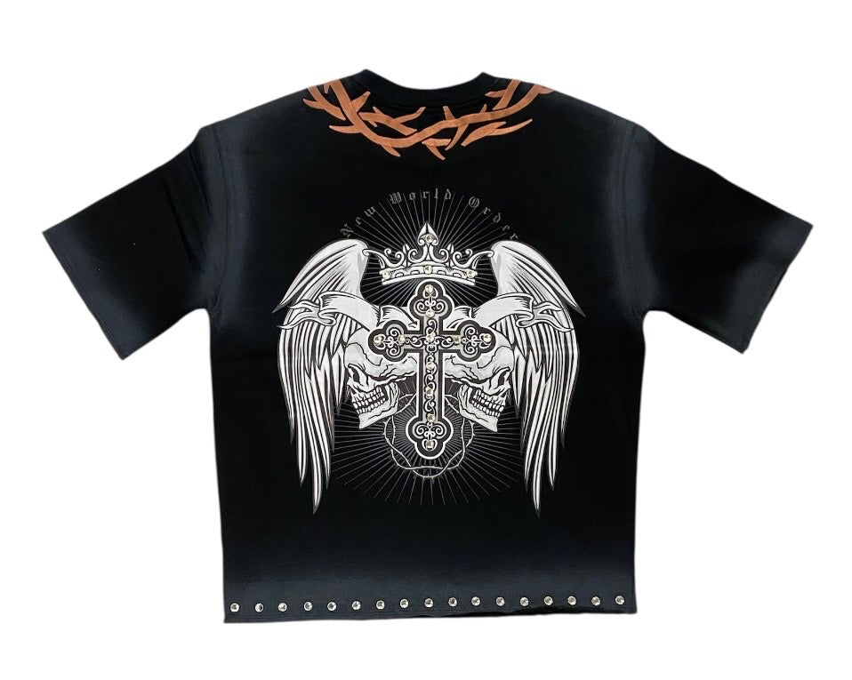 King cropped shirt Black