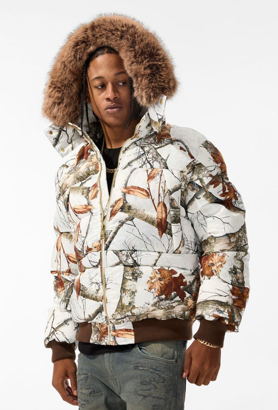 CROSS BAY BOMBER JACKET (SNOW CAMO)