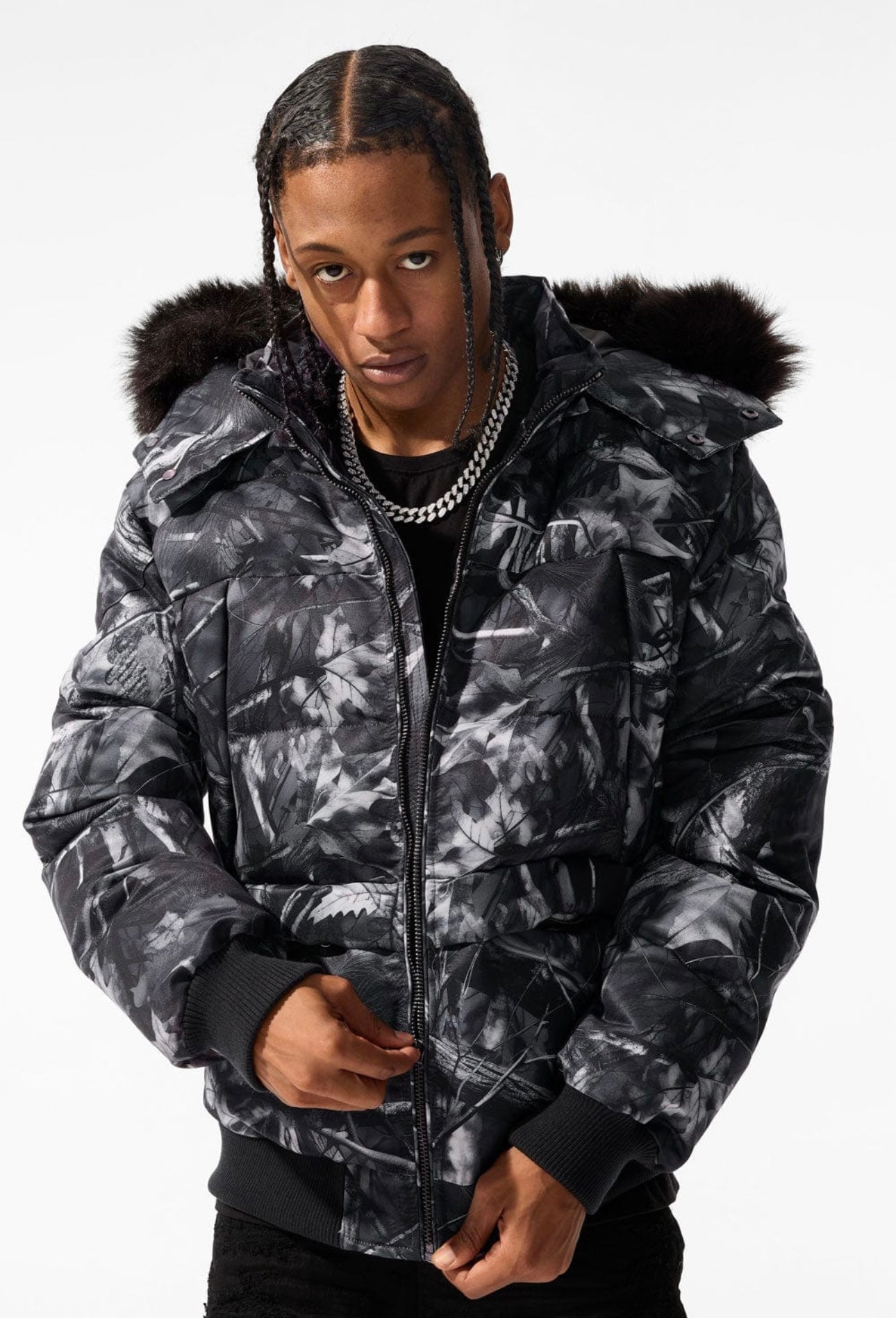 CROSS BAY BOMBER JACKET (REAL TREE BLACK)