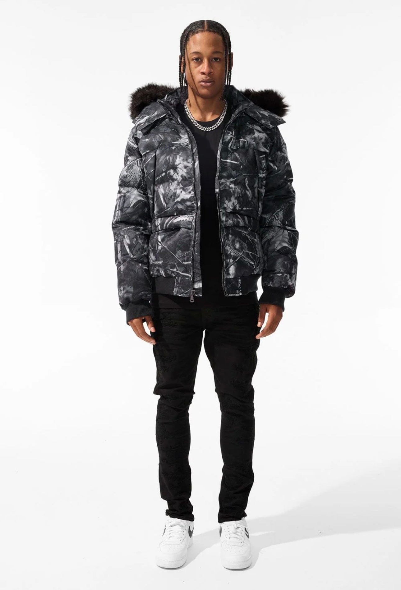 CROSS BAY BOMBER JACKET (REAL TREE BLACK)