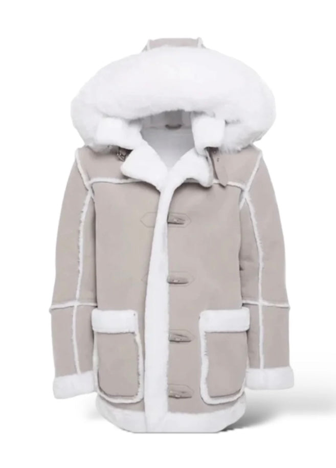 Jordan Craig Shearling Coat (Stone)