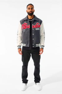 PARADISE TOUR VARSITY JACKET (OFF BLACK)