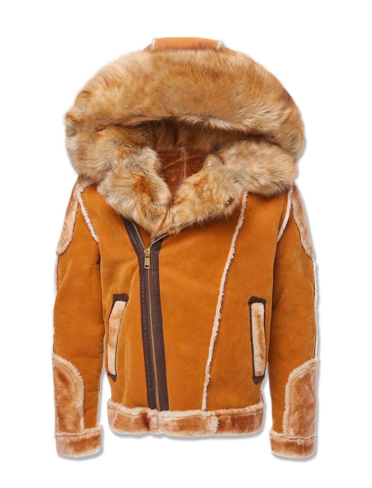EL JEFE SHEARLING MOTO JACKET (COGNAC)