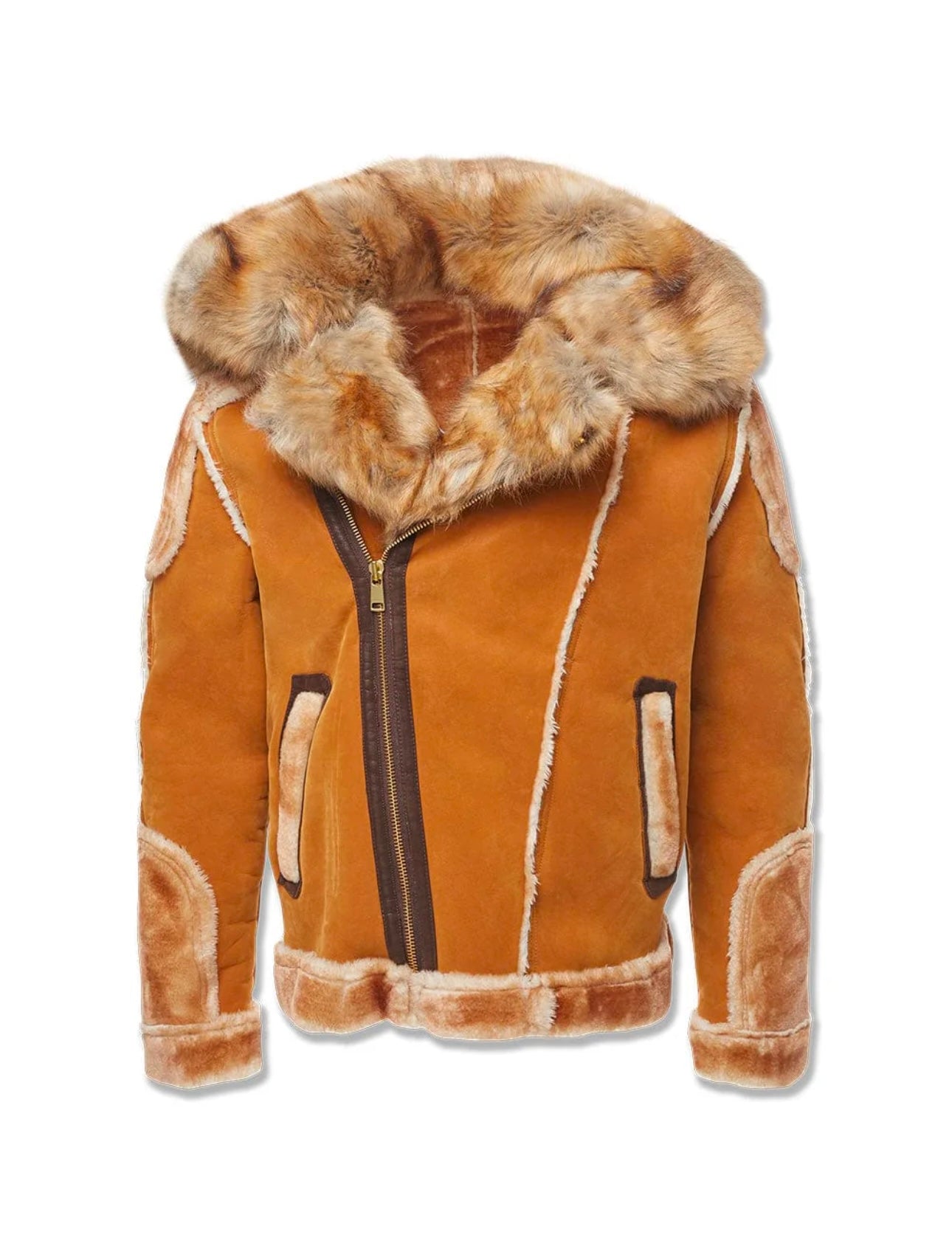 EL JEFE SHEARLING MOTO JACKET (COGNAC)