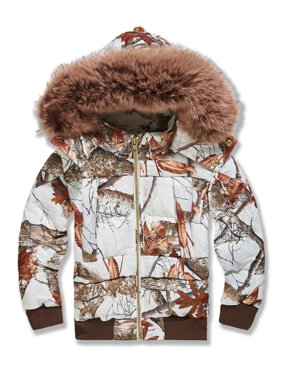 KIDS CROSS BAY BOMBER JACKET (SNOW CAMO)