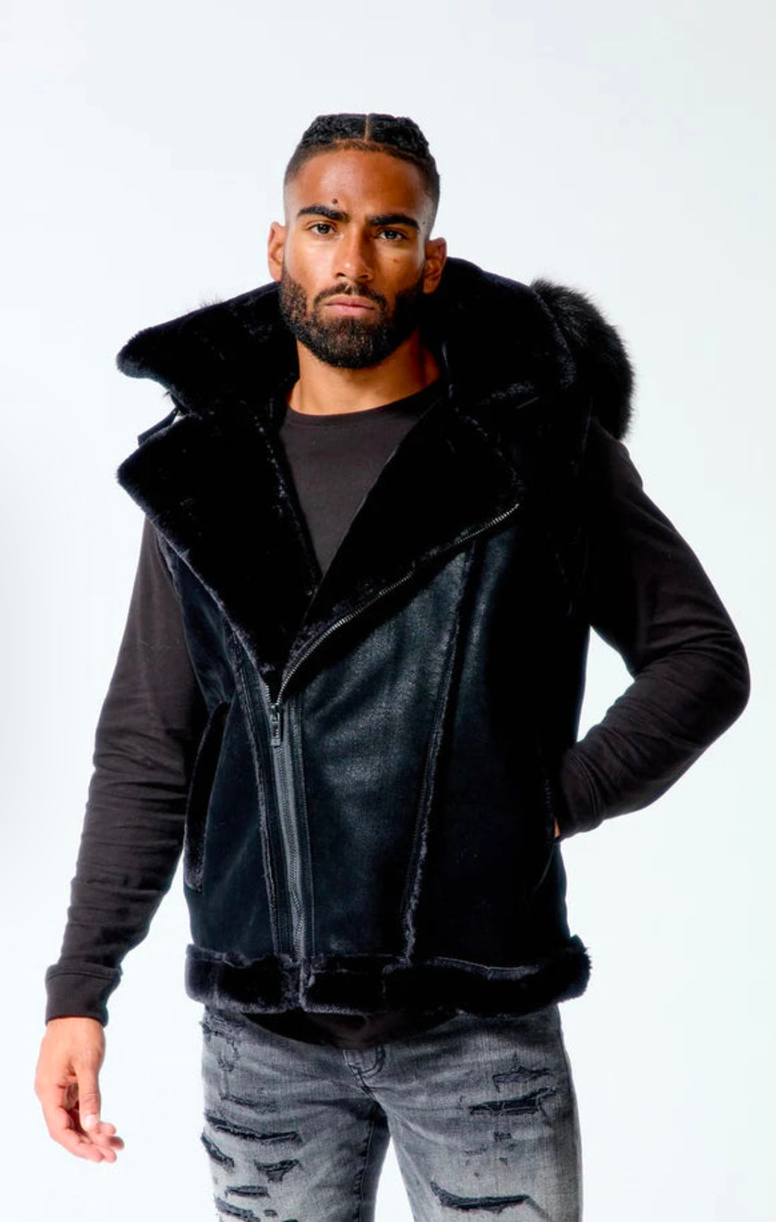 Denali Shearling Vest (Black)