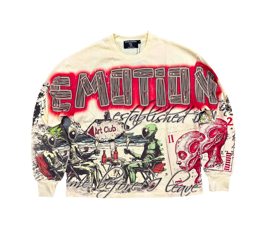 'Art Club' Cream Long Sleeve