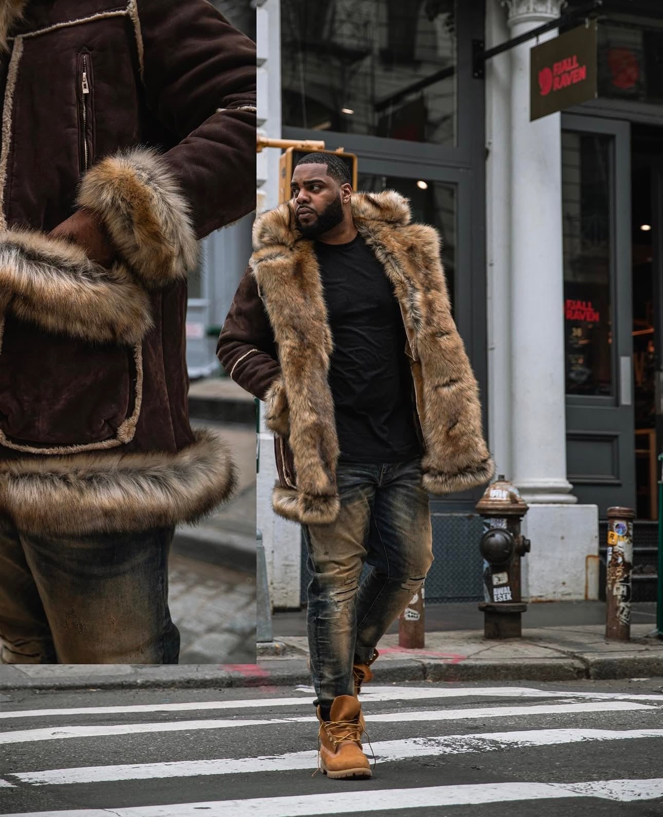 Jordan Craig Aspen Shearling Jacket (BROWN)