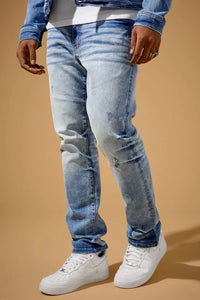 Straight Fit - Foundry Denim - Collins Collection  RIVER BLUE JC2385
