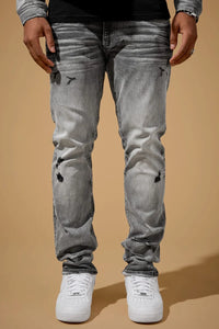 Straight Fit - Foundry Denim - Collins Collection SMOKED GREY JC2385