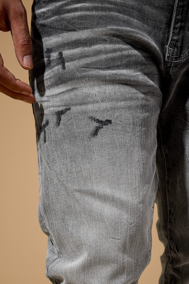 Straight Fit - Foundry Denim - Collins Collection SMOKED GREY JC2385