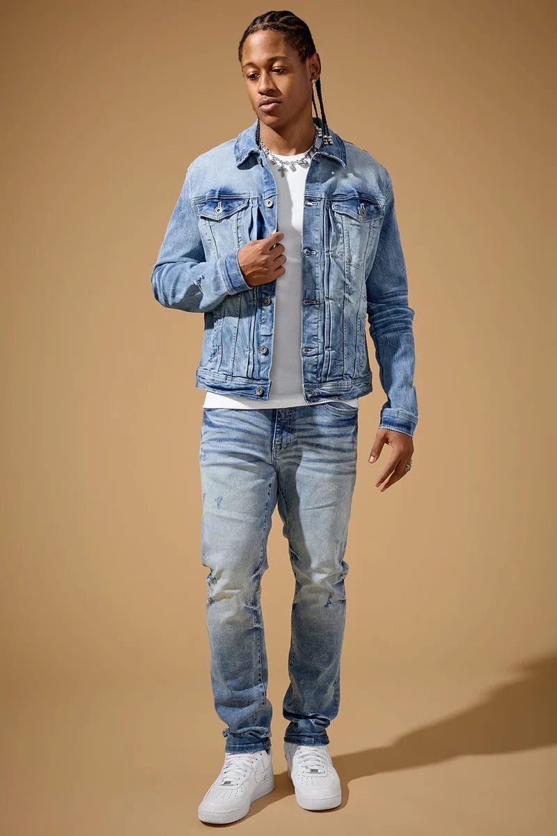 Straight Fit - Foundry Denim - Collins Collection  RIVER BLUE JC2385